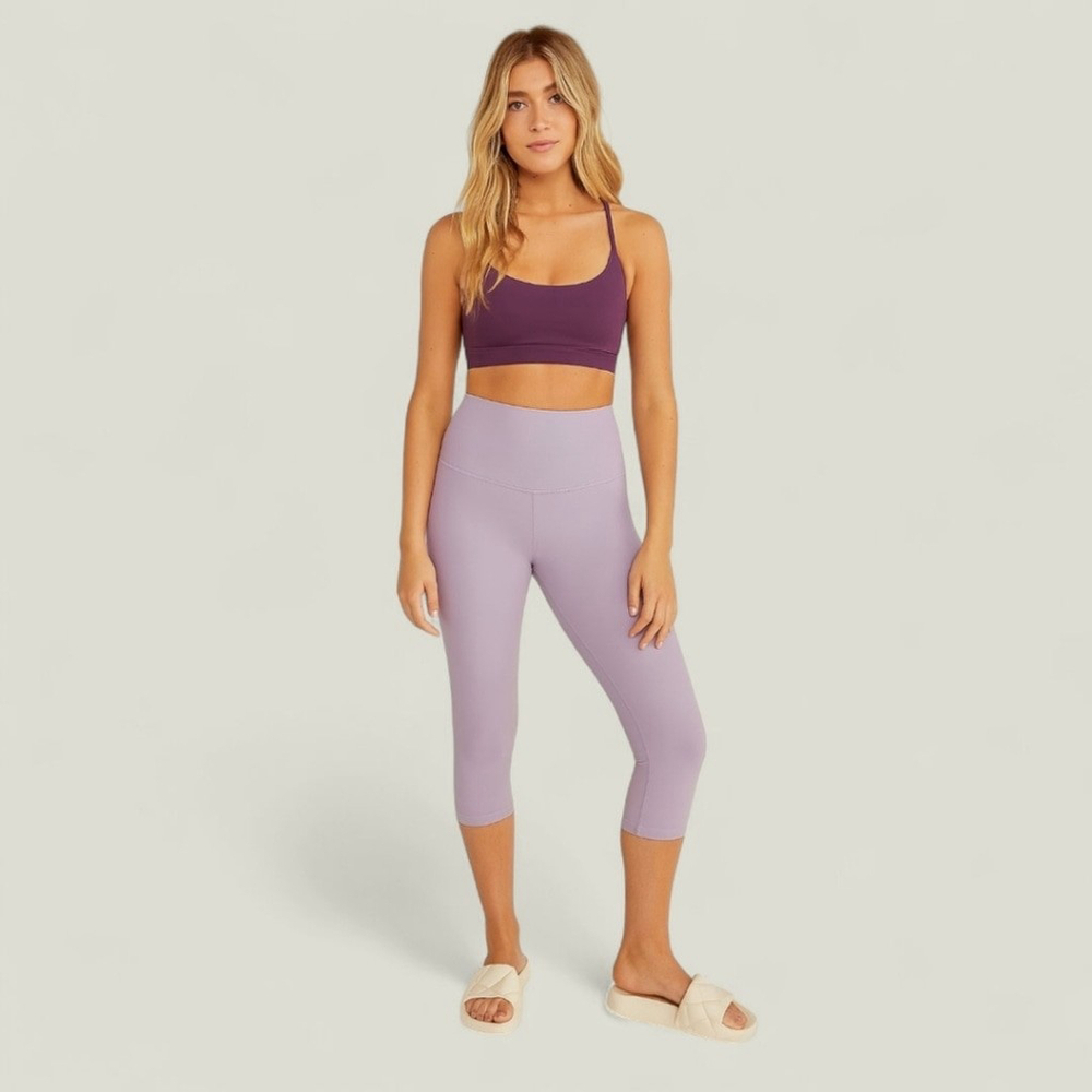 Lululemon Align High Rise Crop Leggings Peri Purple Sz 8